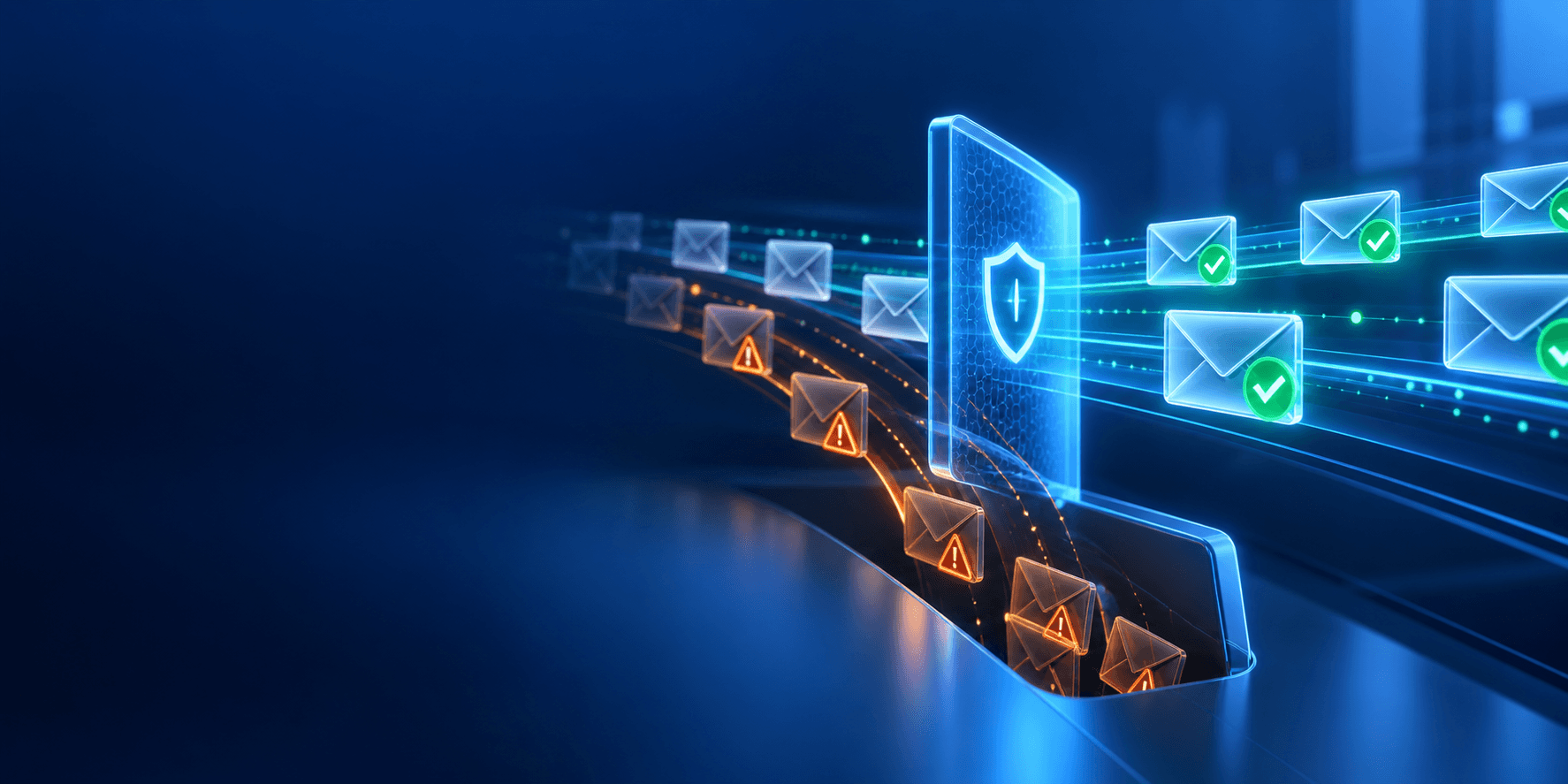 Business email passing safely through an intelligent filtering gateway